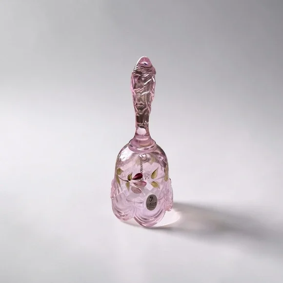 Set of Three Pink and Lavender Fenton Decorative Glass Bells - Picture 3 of 4